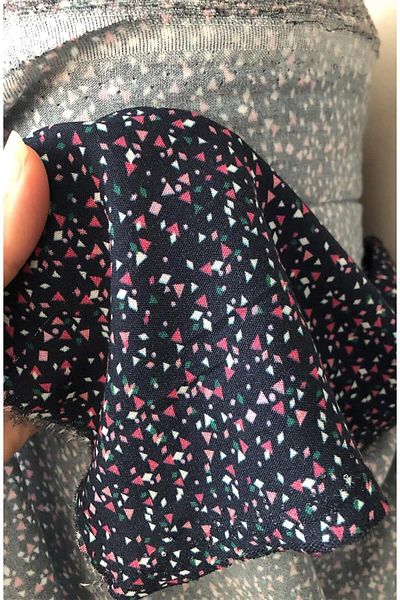 turkanlarhome Double En Viscose Meter Fabrics Navy Blue (Φόρεμα, φούστα, μπλούζα, παρέο, κιμονό, φαρδύ)