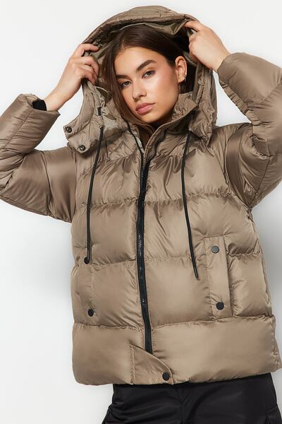 Trendyol Collection Υδατοαπωθητικό μπουφάν Mink Hooded TWOAW24MO00103