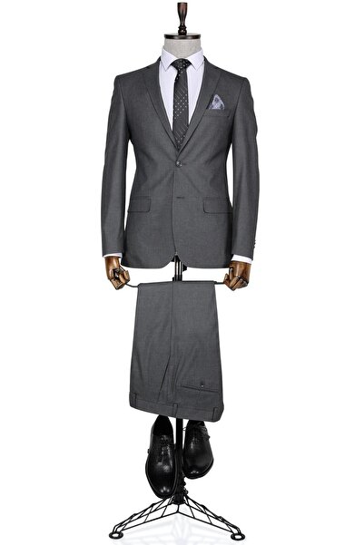 Buenza Battal Gri Erkek Takım Elbise