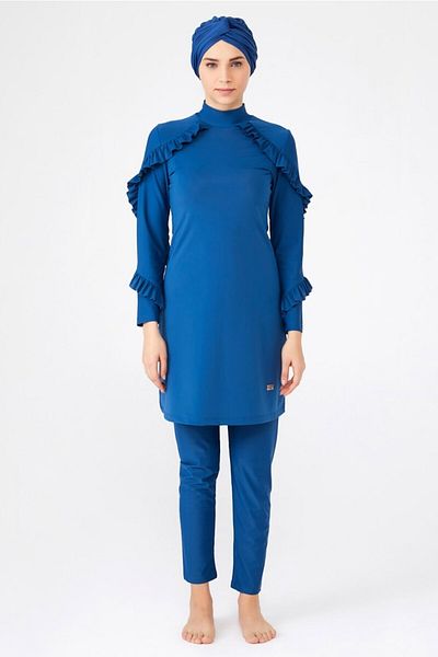 Adasea Lycra Full Covered Γυναικείο Μαγιό Hijab 4104-21 A.σκούρο μπλε