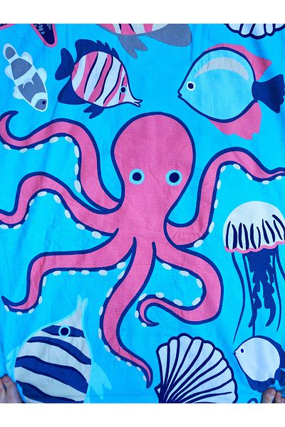 Lucy and Home Σειρά Seaside 100% Cotton Printed Peshtemal, Πετσέτα θαλάσσης 90x170cm
