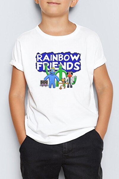 Morinna Rainbow Friends Roblox Patterned Unisex Kids T-Shirt - Mr-01
