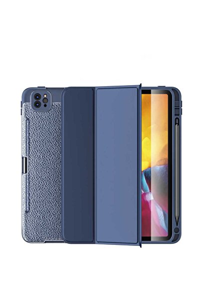 HEPTEKİLETİŞİM Ipad Pro 12.9 5. Nesil 6. Nesil Kılıf Pu Deri Kalem Bölmeli St...