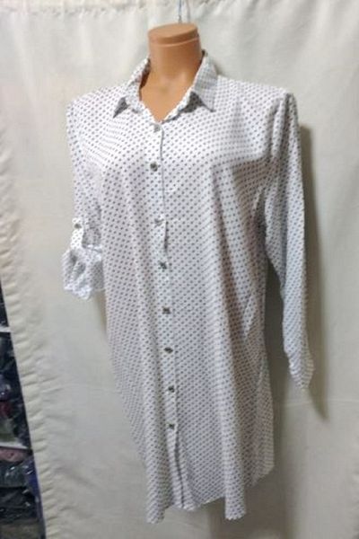 EDALI White Floor Top Black-pointed Shirt LONG SLEEVE Quality Useful Stylish NICE