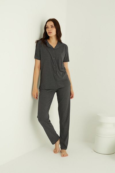 ELİTOL COTTON BUTTONED PAJAMA SET