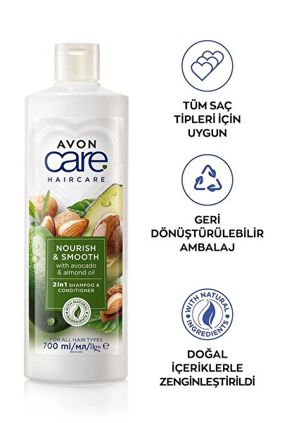 AVON Care Avokado Badem Şampuan Saç Kremi ve Argan Yağı Saç Serumu Paketi
