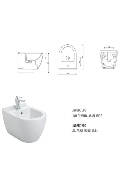 GÜRAL VİT Nova Asma Bide Ayak Lavabosu (BATARYA HARİÇTİR.)