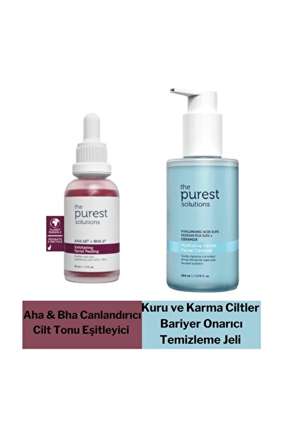 The Purest Solutions Bariyer Onarıcı Temizleme ve Aha & Bha Canlandırıcı & Ci...