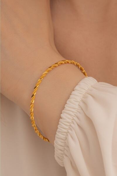 htc gümüş sepeti 22 Ayar Burma Altın Kaplama Gümüş Bilezik 8.3gr