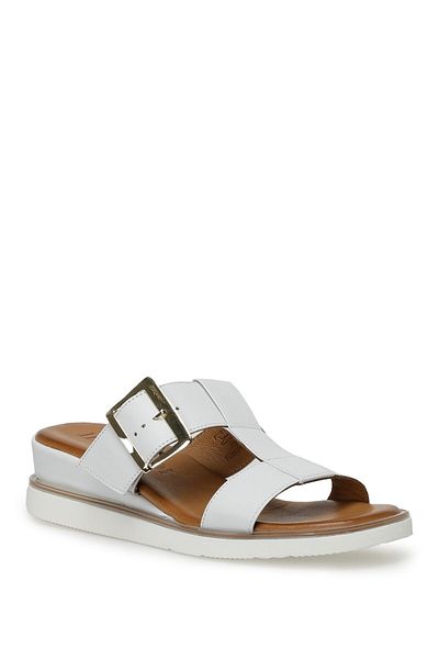 İnci Inci Furry 3Fx White Women's Slippers