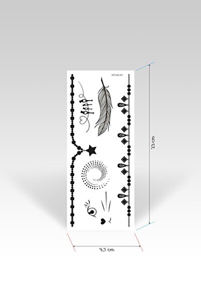 Artikel Halhal Geçici Tattoo -14, Bilek Tattoo, Ayak Tattoo, Geçici Dövme