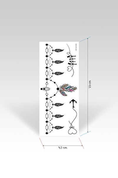 Artikel Halhal Geçici Tattoo -5, Bilek Tattoo, Ayak Tattoo, Geçici Dövme