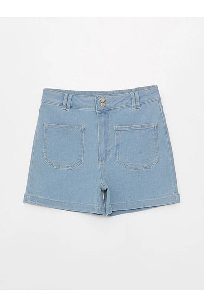 LC Waikiki Blugi LCW Pantaloni scurti de jeans pentru femei, cu croiala standard
