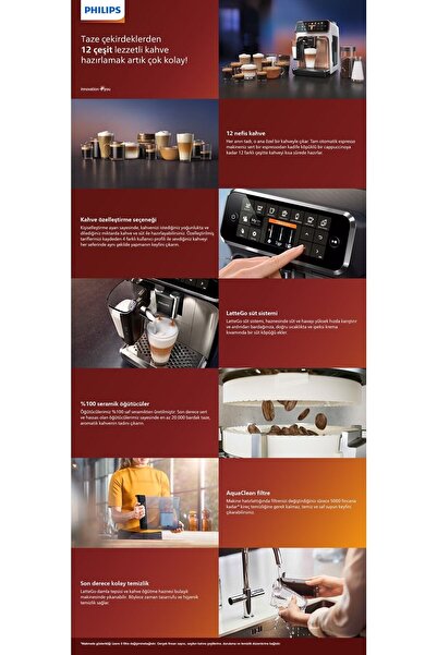 Philips Ep5443/70 Lattego Tam Otomatik Kahve Ve Espresso Makinesi