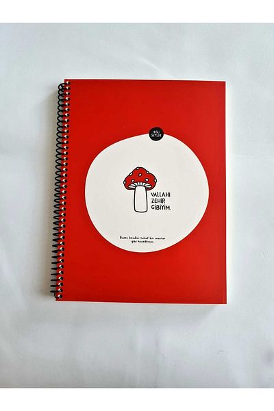 KESKİN COLOR Feeling Things 18.5x25 80 Sheets Spiraled Paper Cover Lined Notebook