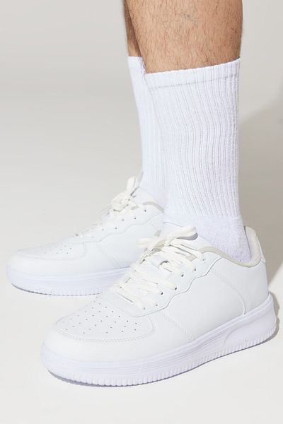 AC&Co / Altınyıldız Classics Men's White Lace-Up Comfortable Sole Casual Sneaker Shoes