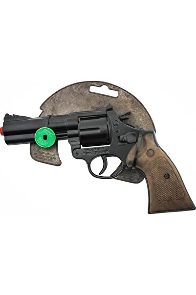 scntoys Polis Revolver 12' Li Siyah Oyuncak Metal Silah Kapsül Patlatan Revol...