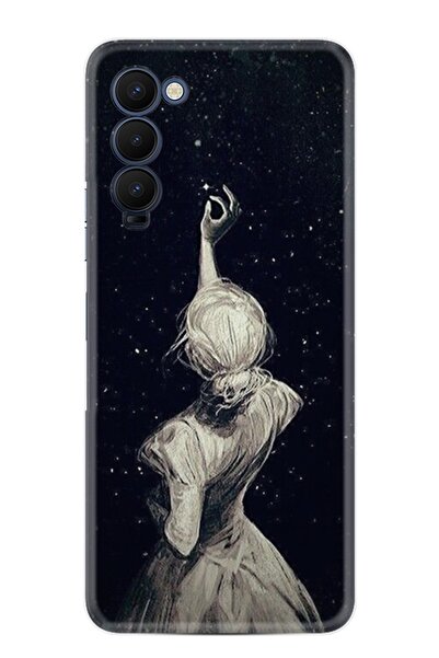 TECNO Camon 18 Premier Kılıf Resimli Desenli Baskılı Silikon Kılıf Star Woman...
