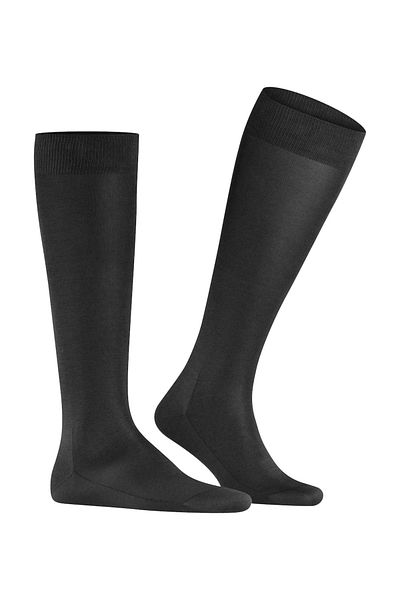 FALKE Herren Kniestrümpfe – Tiago, Socken, Bio-Baumwolle, Logo, lang, einfarbig