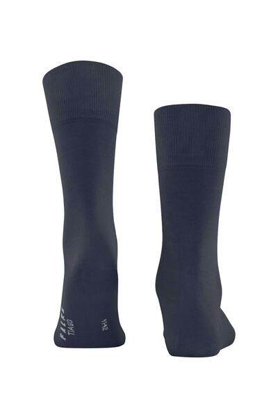 FALKE Herren Socken - Tiago, Strümpfe, Baumwolle, Logo, lang, einfarbig