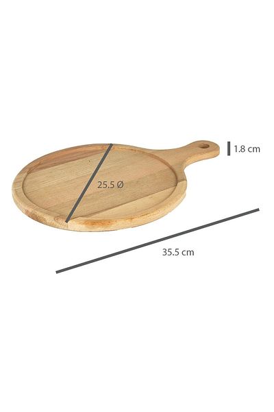 BO GIYIM Pizza Presentation Plate - Solid Wood Hornbeam