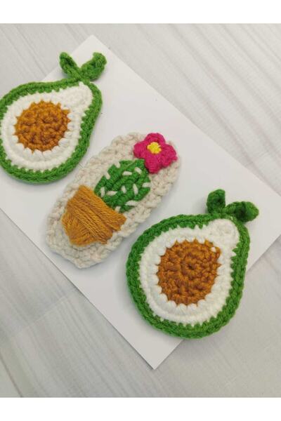 Kadın Girişimciler Atölyesi Cataramă Cactus-avacado Set 3 bucăți cu catarame