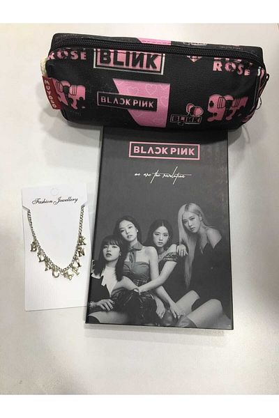 GC GÖKHAN CLUB Blackpink Notebook Pen Holder Necklace Combination