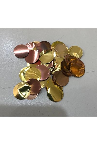 Deniz Party Store Transparent Balloon with Rose Gold and Gold Mixed Confetti 12 Inch 8 Pieces