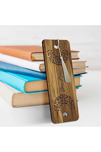 Bk Gift Kişiye Özel İsimli Ahşap Kitap Ayracı - Model 3
