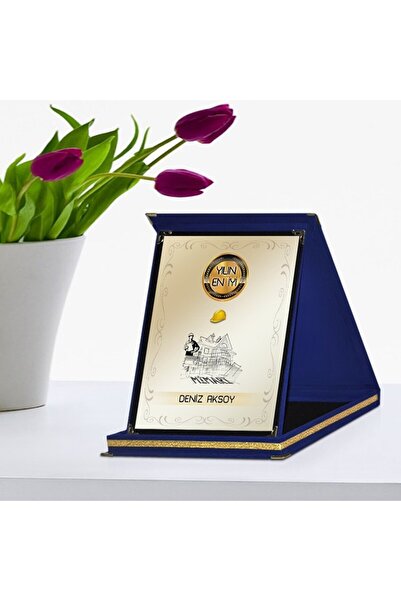 Bk Gift Kişiye Özel Yılın En İyi Mimarı Lacivert Plaket Ödülü - 2