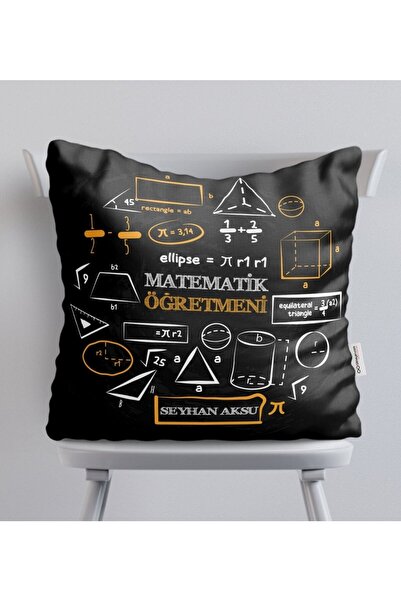 Bk Gift Kişiye Özel Matematik Öğretmeni Beyaz Yastık-10
