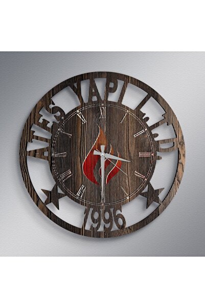 Bk Gift Firmalara Özel İsimli ve Logolu Ahşap Duvar Saati - A5
