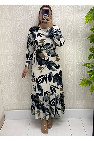 YILMAZBARMAZ WOMEN'S LEAF PATTERNED DRESS