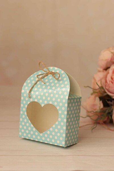 demontecraft Çerezlik Kına Kalpli Asetat Kutu Hediye Kutusu 10.5x9x5 Dir 10 Adet