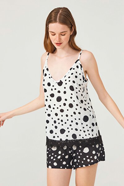 ENNA MODA New Season Strap Nightgown Top and Shorts Set, Summer Pajama Set, Dowry Pajama Set