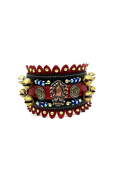 Tasma Market Kangal Köpek Tasması Deri 10 Zilli Özel Tasarım Tasma