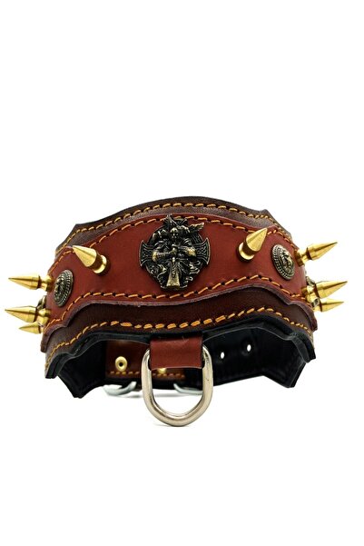 Tasma Market Kahverengi Özel Tasarım Dogo Argentino Köpek Tasması Köpek Boyunluk