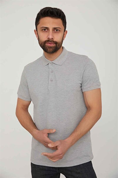 Cazador Ανδρικό μπλουζάκι Polo Pike 4613 Γκρι