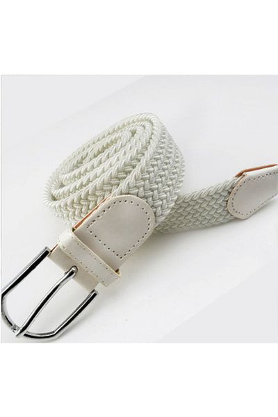 Kemer Dünyası Unisex Elastic Braided Belt White