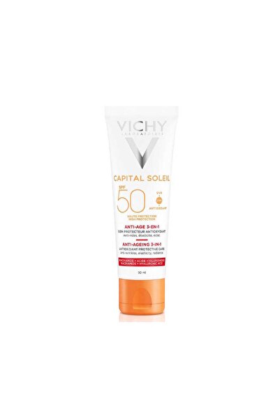 Vichy كريم الشمس كابيتال سوليل SPF 50 عالي الحماية - مضاد للشيخوخة 50 مل