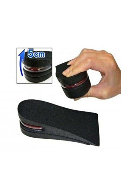 CMT Boy Uzatıcı Tabanlık Hava Yastıklı Ayakkabı İçi Topuk Yükseltici 5 Cm Siyah