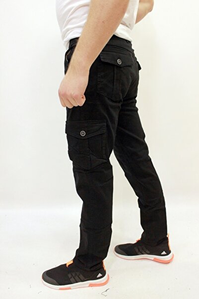 butiksinope Pánské cargo kalhoty Meto1 Straight Leg Canvas černé