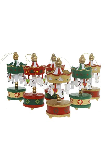 mutlu adım 6 Adet 3x7.5cm Minik Atlı Karınca Süs Kırmızı Altın Yeşil