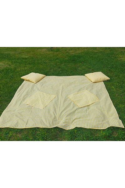 Angels' Collection غطاء بوتيكير أصفر مفرد - لمجموعة النزهة 170*170