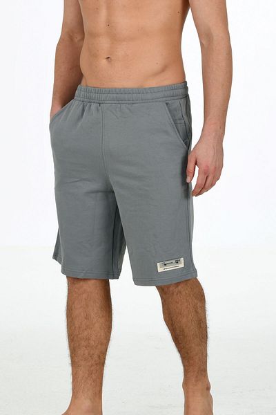 Marco Ferry Men's Gray Elastic Waist Pocket Two Thread Cotton Vienna Shorts EDY5135G