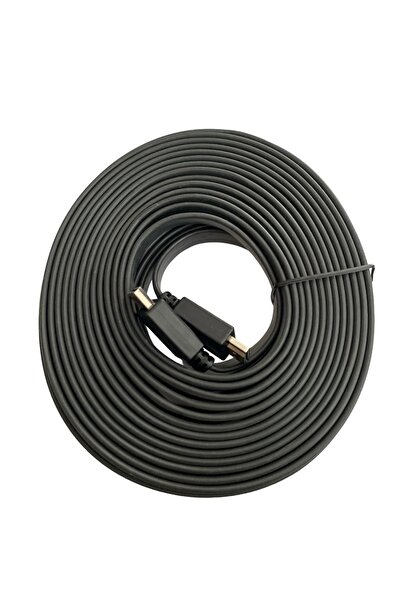 NcpLine 10 Metre 10 Mt Yassı Hd Digitürk Pc Laptop Projeksiyon Tv Için Hdmi Kablo