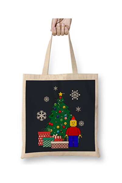 Baskı Dükkanı Лего-чоловічок біля ялинки Без сумки З довгою ручкою