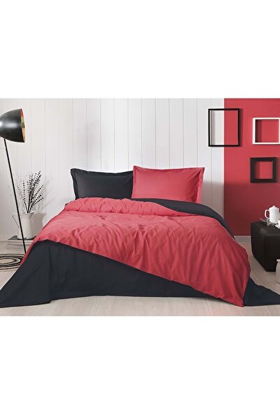 Özdilek Colormix Plain Single Duvet Cover Set-red Black