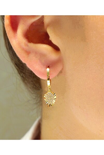 Hakan Güler Kuyumculuk Altın Taşlı Lale Küpe