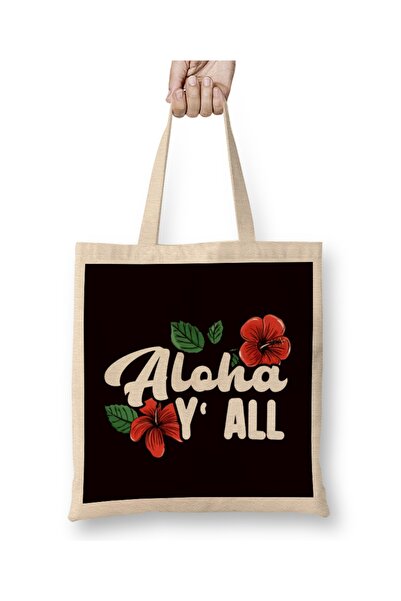 Baskı Dükkanı Aloha Hibiskus Havaji Okean Ostrvo Letnji odmor Putna torba Tor...